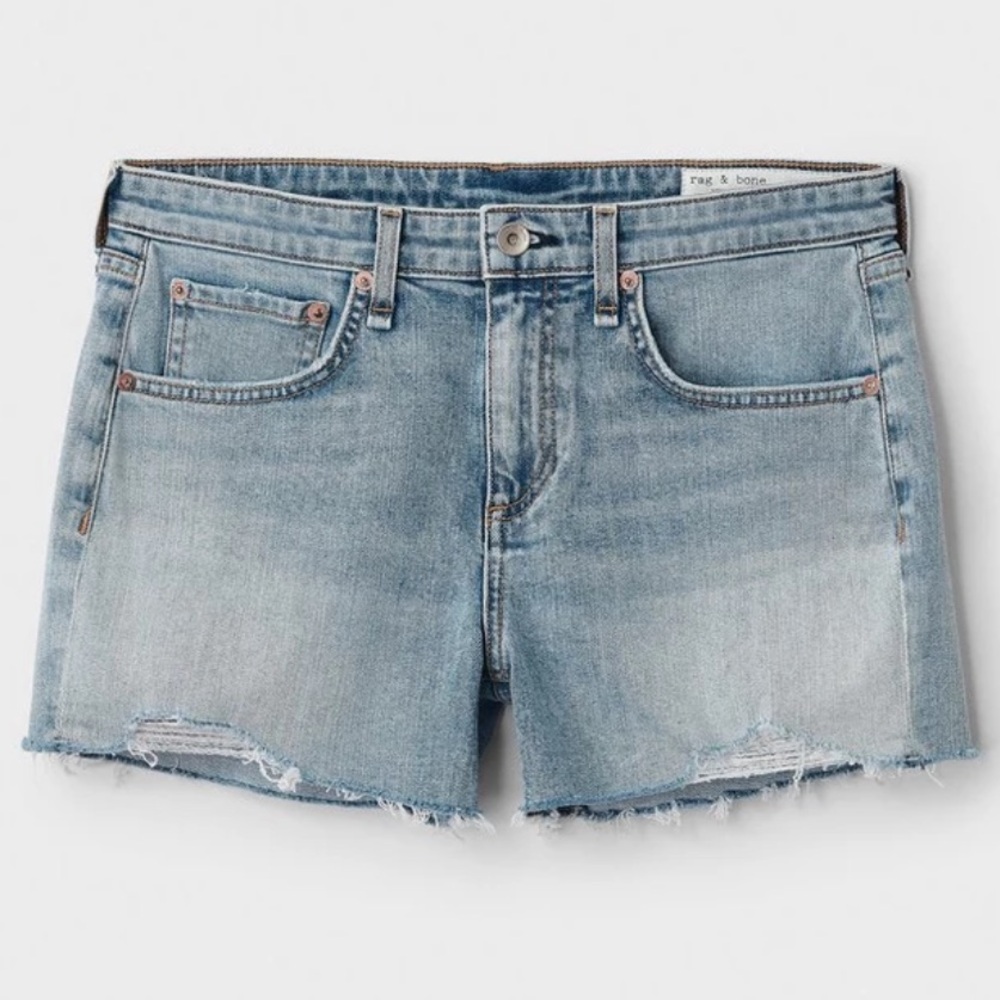 Rag and Bone Dre Low-Rise Stella Slim Fit Dark Indigo Short Size 26 worn once